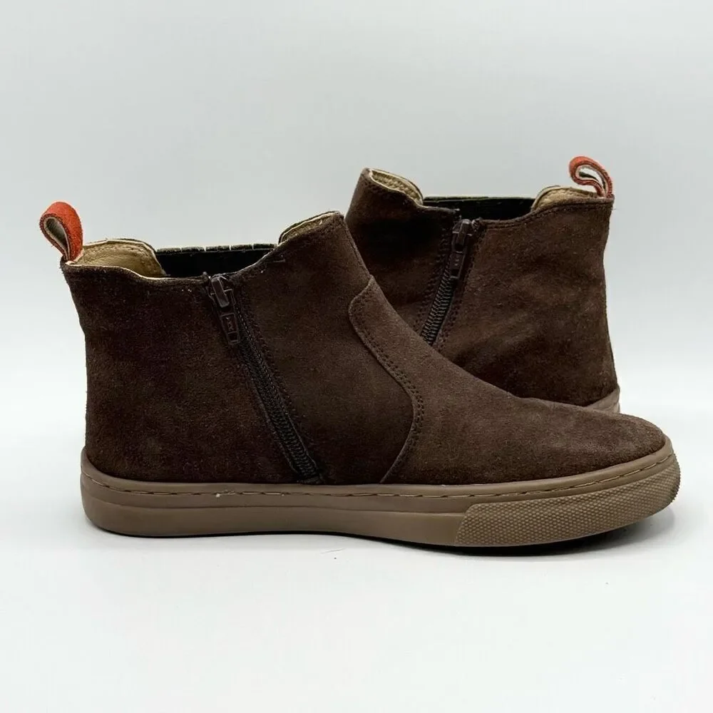Mini Boden Brown Suede Side Zip Chelsea Boots - Kids EU 37 / US 7